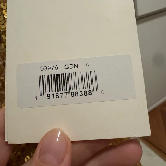 NWT $798 MAC DUGGAL Gold Open Back High Neck Sequin Gown DRESS MAXI LONG 93976 - Picture 7 of 7